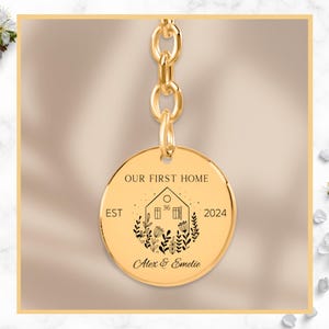 Personalized new home gift keychain, New House New Beginning, Housewarming Gift for Women, New Home Gifts, New Home Owners Gift Idea Keyring