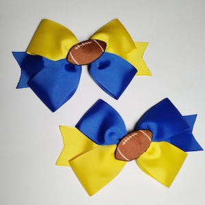 Rams Inspired Hair Bows, Football Team Colors  Bows, Super Bow Hair Bows, Rams inspired Bows For Girls And Women , Hair Clip Bows