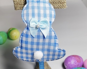 Easter Bunny Headband for Girls: Gingham Fabric