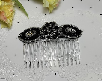 Vintage Inspired Hair Comb, Faux Pearls Vintage Style Hair Comb