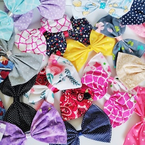 Surprise Box, 5 Bows For 6 Dollars, Fabric Bows, Assortment Of Styles Of Bows, Mystery Box, Hair Clips Bows,  Grab Bag.