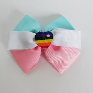 LGBTQ+ Hair Bows, Transgender Clip Bows, Pride Bows For Anyone
