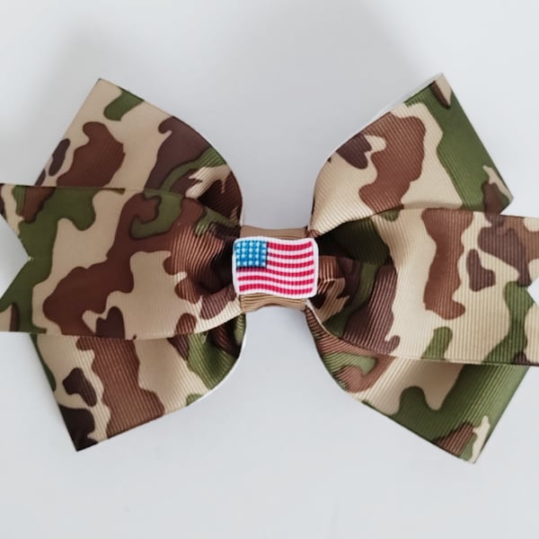 Camouflage Hair Bow Etsy