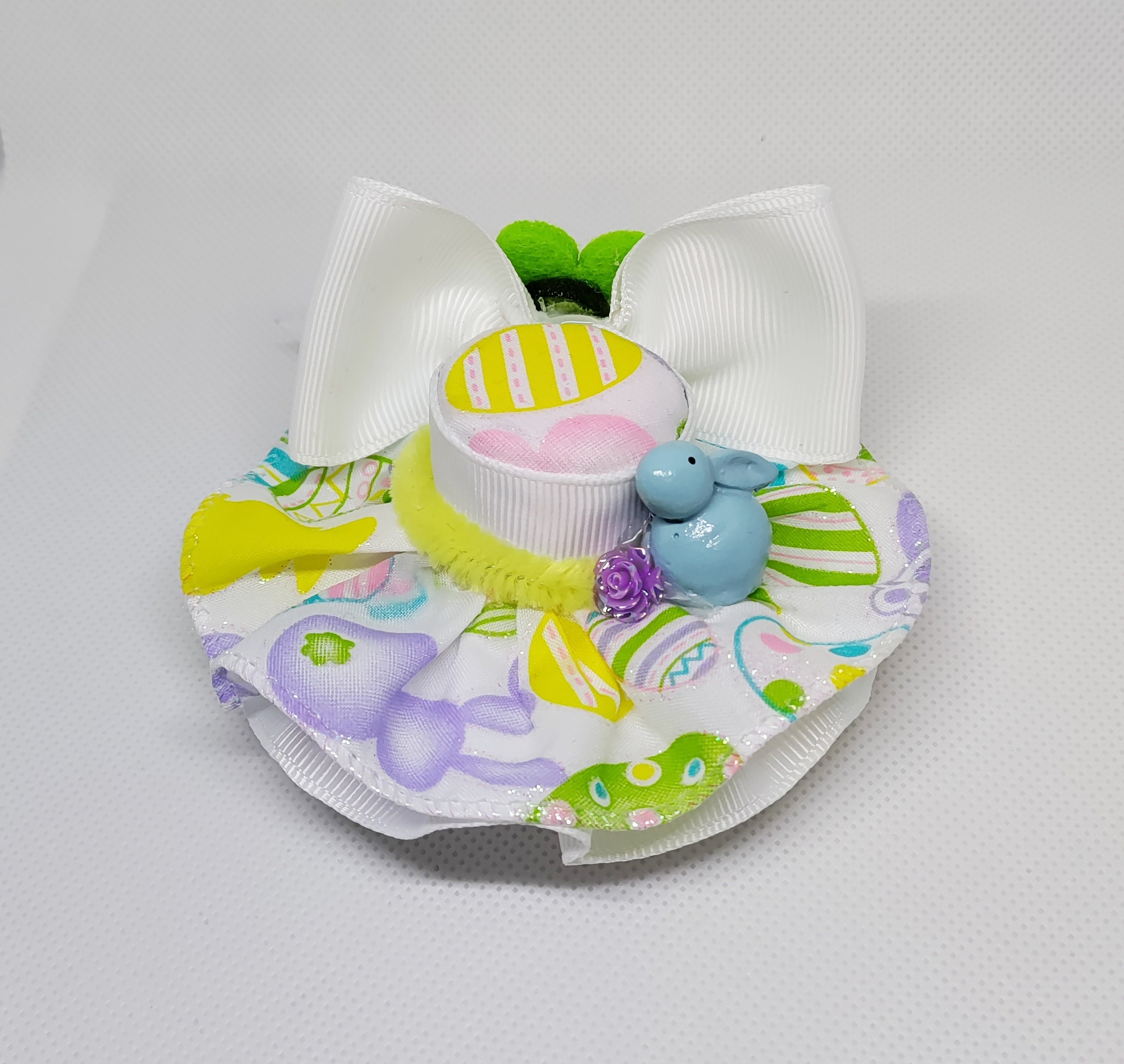 Easter Mini Hat Hair Clip: Spring Pet Hat, Doc Band Attachment
