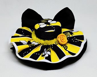 Bees Miniature Hat: Alligator Clip, Headband, or Pet Ribbon