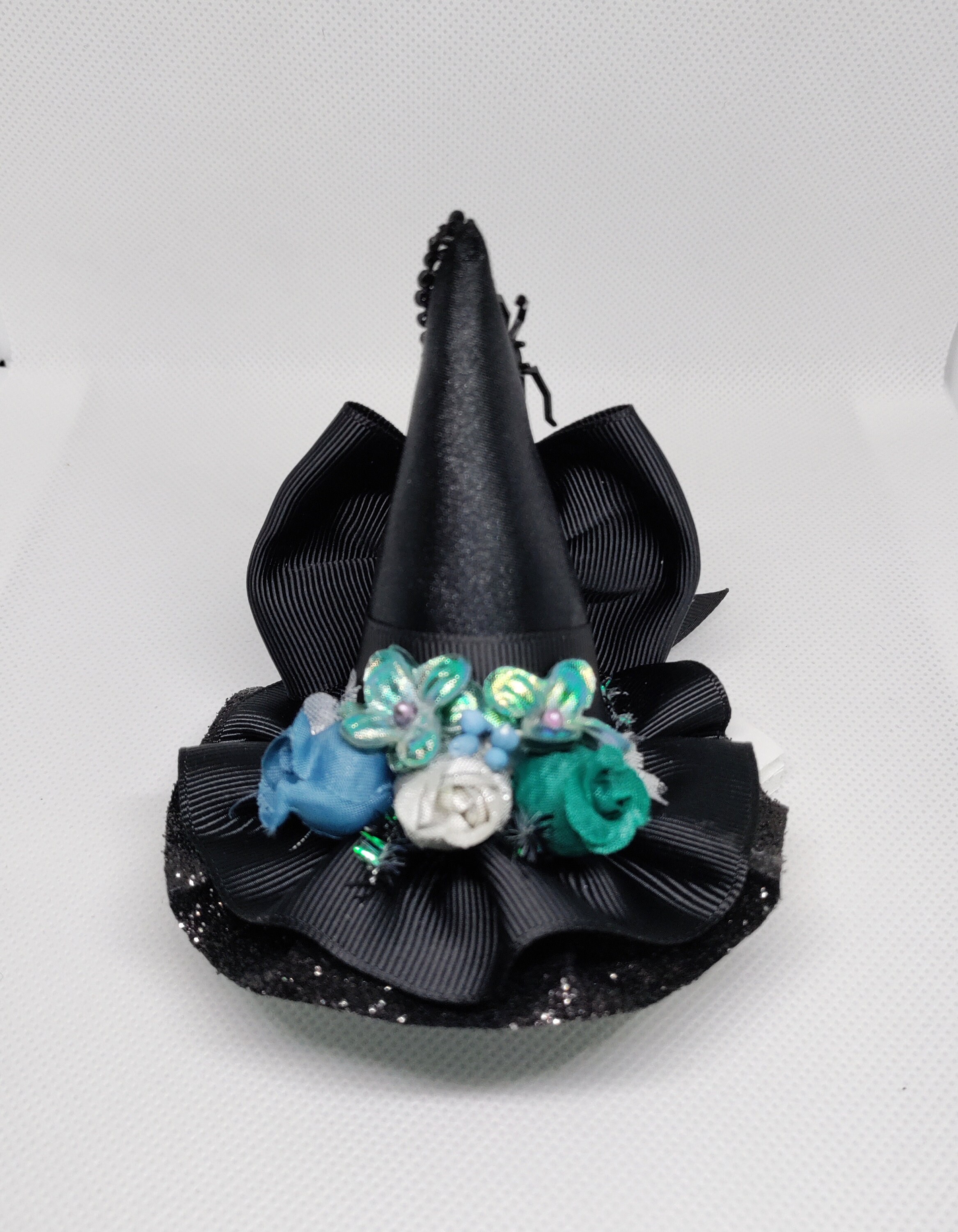 Mini Witch Hat Hair Clip: Floral Halloween Costume Accessory  display picture 3
