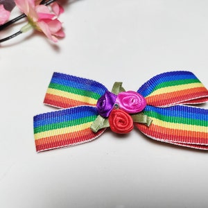 LGBTQ Pride Hair Bows, Rainbow Clip Bows,  Bows For Anyone