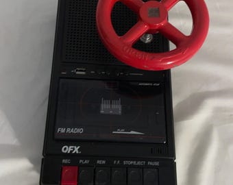 Faucetron Sechs-Gang-Drehregler mit 6 Tonhöhenverstellbarer modifizierter Kassettenspieler Modded QFX Retro 39BT Mellotron-Stil für Sounddesign