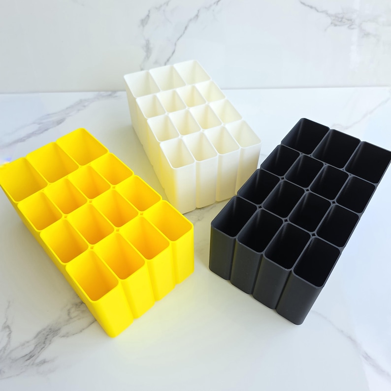 USB Cable Organizer Box | 15-Compartment Desktop Storage for Cables & Chargers image 4