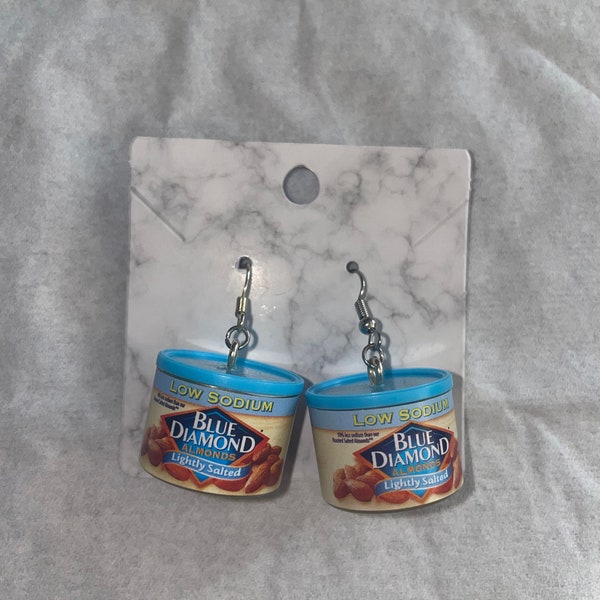 Blue Diamond Almonds Earrings