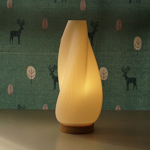 Art Deco tafellamp - Retro Design Licht voor slaapkamer, Woonkamer - 3D Geprinte Lamp