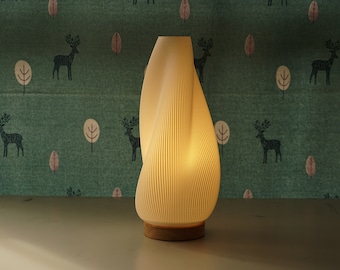 Art Deco tafellamp - Retro Design Licht voor slaapkamer, Woonkamer - 3D Geprinte Lamp