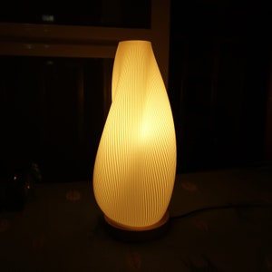 Lampe de Table Art Déco Lumière Design Rétro pour Chambre à Coucher, Salon Lampe Imprimée en 3D image 4