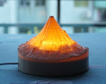 Volcano Table Light - 3D Printed Night Light - USB Powered