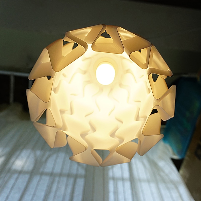 Modern Pendant Light Hanging Ceiling Lamp with 3D Printed shade for Kitchen Island Decor Living Room Bedroom Dining Hall Bar image 8