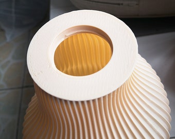 Pleated Lampshade - 3D Printed - Adapted to E27/E26 Lamp Holder - Retro Style
