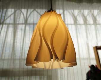 Modern Pendant Lamp with 3D Printed Shade | H26cm W20cm