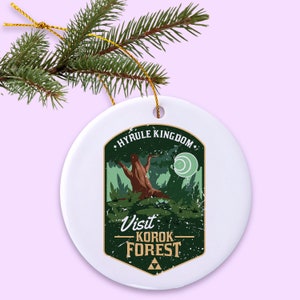 Visit Korok Forrest Christmas Ornament, Video Game Ceramic Christmas Tree ornament, Anime Xmas Home Decorations Decor