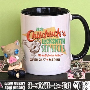 Locksmith Services Dungeon 11 oz Coffee Mug, Anime Fan Gift Coffee Cup