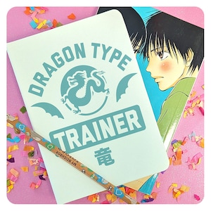 Dragon Type Trainer Journal, Cute Lined Notebook, Japanese Video Game Gift For Friend