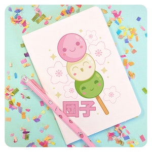 Kawaii Dango Notebook Journal, Cute Kawaii Style Notebook, Japanese Cartoon Style Gift For Friend