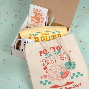 Miyazaki Lover Cozy Anime Movie Night Mystery Gift Box- Sweatshirt, Mug, Journal and Pens, Tote - Kawaii Care Package image 3