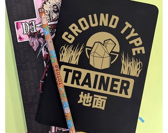 Ground Type Trainer Journal, Cute Lined Notebook, Japanese Video Game Gift For Friend