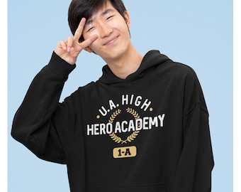 Hero Academy Hoodie, Anime Hoodie, Japanese Graphic