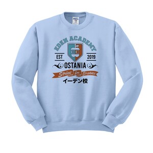 Spy Academy Unisex Crew Neck, Anime Sweatshirt, Spy Anime Crew Blue