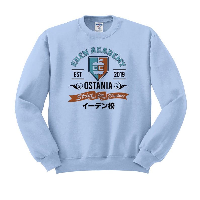 Spy Academy Unisex Crew Neck, Anime Sweatshirt, Spy Anime Crew Blue