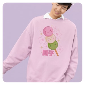 Cute Dango Crewneck Sweatshirt, Japanese Kawaii, Cute Sweater, Cute Crew, Dango Dessert T-Shirts, Kawaii Sweater