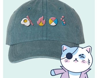 Moving Castle Wizard Pigment Dyed Dad Hat, Anime Ball Cap, Cute Gift for Friend, Anime Movie Embroidered Hat
