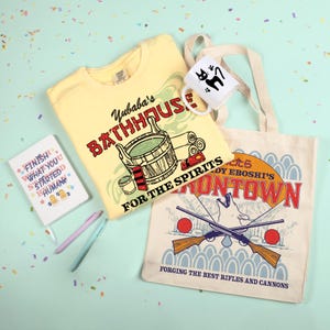 Miyazaki Lover Cozy Anime Movie Night Mystery Gift Box- Sweatshirt, Mug, Journal and Pens, Tote - Kawaii Care Package image 2