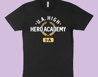 Hero Academy T-Shirt, Anime T-Shirts, Japanese Graphic Tees, Anime Shirt