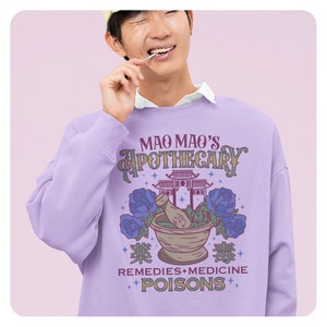 Apothecary Poisons Unisex Comfort Colors Crew Neck, Anime Sweatshirt, Kawaii Crew