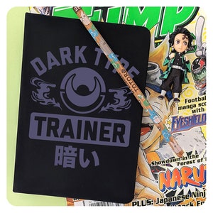 Dark Type Trainer Journal, Cute Lined Notebook, Japanese Video Game Gift For Friend