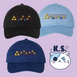 Choose Your Own Ocarina Song Dad Hat, Gamer Ball Cap, Cute Gift for Friend, Video Game Embroidered Hat