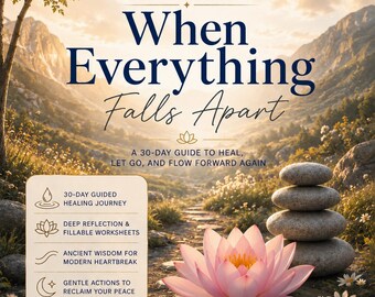 Metal Element Breakup Healing Workbook, 30 Day Heartbreak Recovery Journal, Five Element Digital Ebook