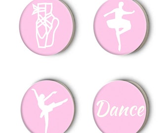 DANCE MAGNETS, RACE Magnets, Just Dance Dance and Race Magnetic, Reversible Ballet Links for Dancers & Runners, Gift for Dance Lovers
