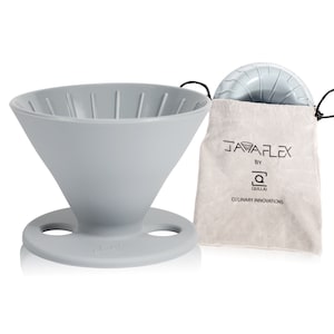 JavaFlex Foldable Coffee Brewer Funnel  and Shatterproof with Storage and Travel/Gift Pouch. Great for Travel #2 V60 Cone Coffee Filters