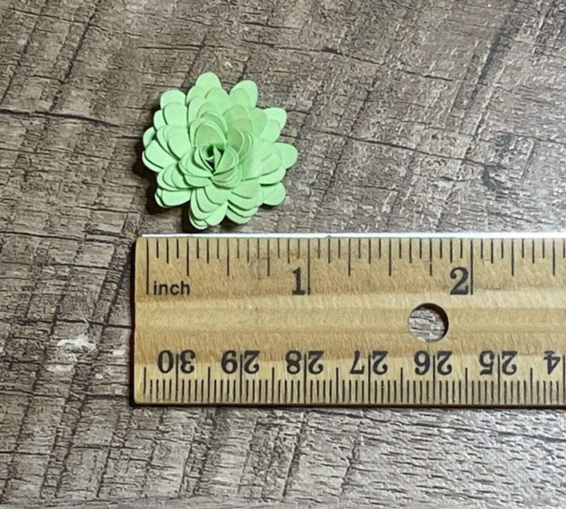 Mini 24 Piece Teal Rolled Paper Flower Assortment - Etsy