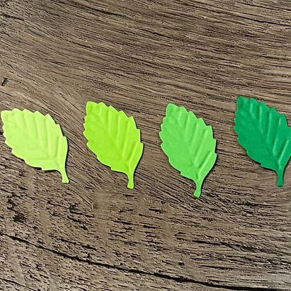 Die Cut Paper Leaves Etsy
