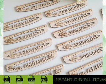 Personalized Teacher Ruler SVG, Laser Cut File (Digital Download)