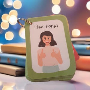 Traffic Light Emotion Flashcards – Laminated Set with Keyring