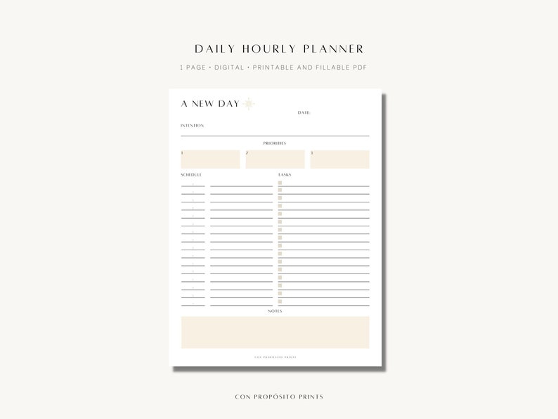 Hourly Planner, Daily to Do List, Productivity Planner, iPad Hourly