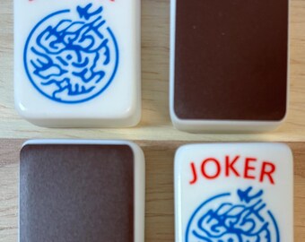 Mahjong Tile Back Stickers - Chocolate Brown