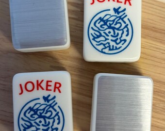 Mahjong Tile Back Stickers - Brushed Silver