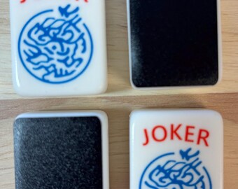 Mahjong Tile Back Stickers - Matte Black