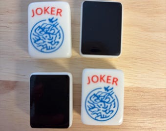 Standard Mahjong Tile Back Stickers - Gloss Black