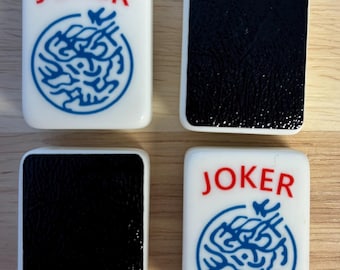 Standard Mahjong Tile Back Stickers - Textured Gloss Black